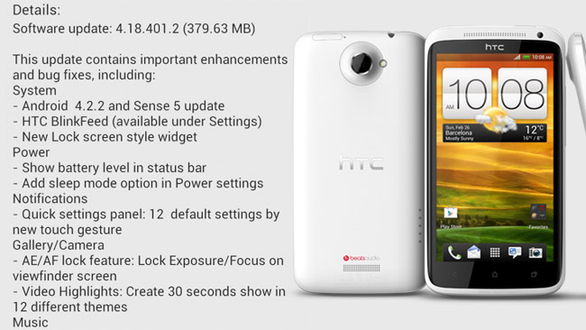 European HTC One X getting Android 4.2 update