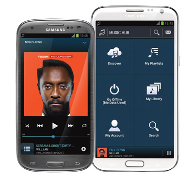Samsung Galaxy S3 and Galaxy Note II offered with one year of Music Hub subscription in Australia