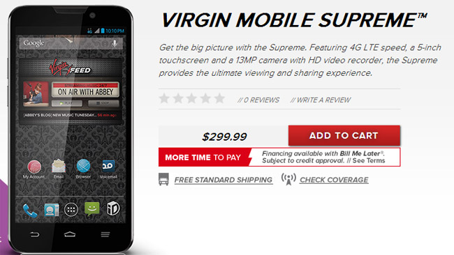 ZTE Supreme lands at Virgin Mobile USA