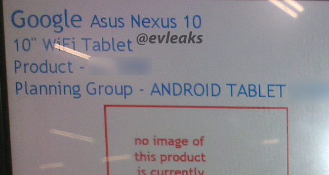 Asus-made Nexus 10 coming soon?