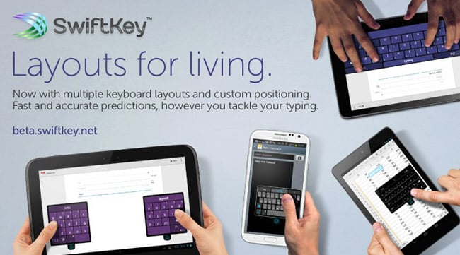 SwiftKey 4.3 merges smartphone and tablet apps, introduces custom keyboard layouts