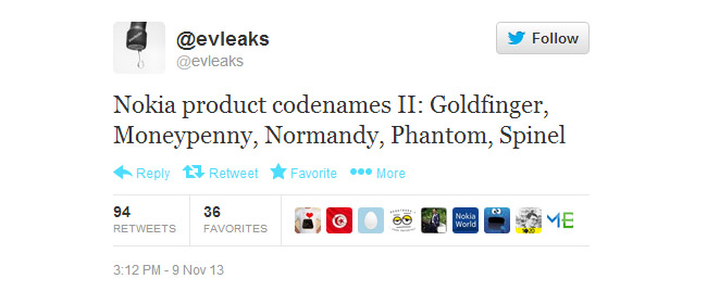 Codenames for upcoming Nokia phones unveiled