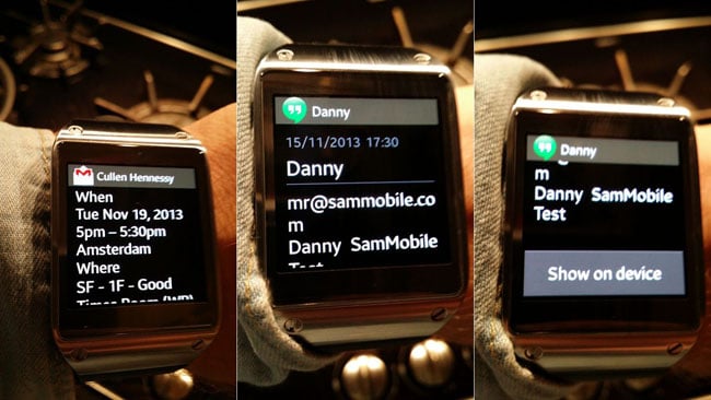Samsung Galaxy Gear gets an update to show full notifications for every app