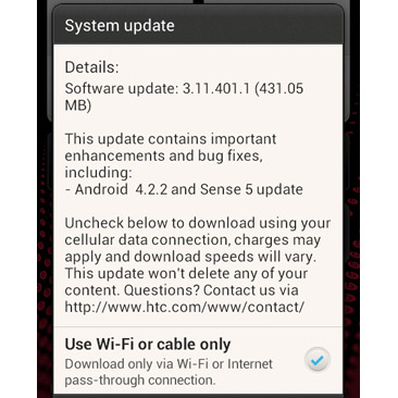 HTC One SV Android 4.2.2 update with Sense 5 rolling out now