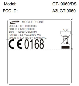 Samsung Galaxy Grand Lite GT-I9060 clears the FCC
