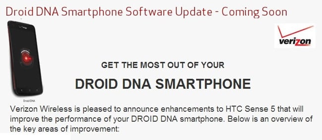 Verizon's DROID DNA finally gets Android 4.2.2 + Sense 5 update