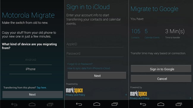 Moto Migrate app makes migrating from iPhone to Motorola smartphone easy as 1-2-3
