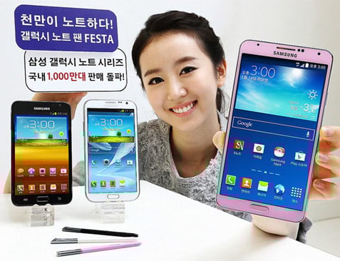 Samsung passes the 10 million Galaxy Note units shipped in South Korea