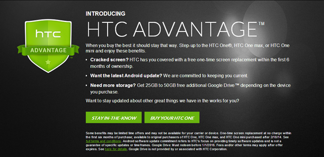 HTC Advantage program launches in America