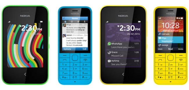 Nokia 220 and Nokia Asha 230 feature phones unveiled