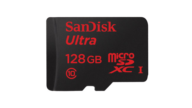 SanDisk unveils 128GB microSD card!