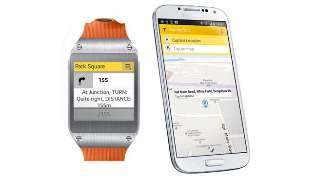 Samsung Galaxy Gear gets HERE-powered walk navigation through TurnByTurn app