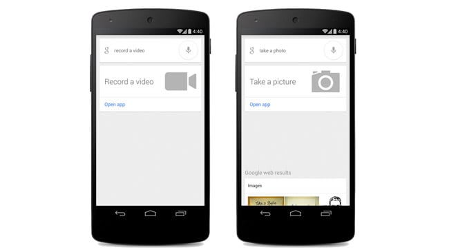 Google Now camera starting