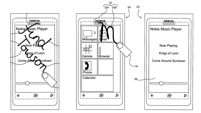 Nokia patent can recognize gestures that start or end outside of the screen