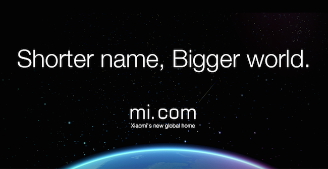 Xiaomi gets a new home at mi.com