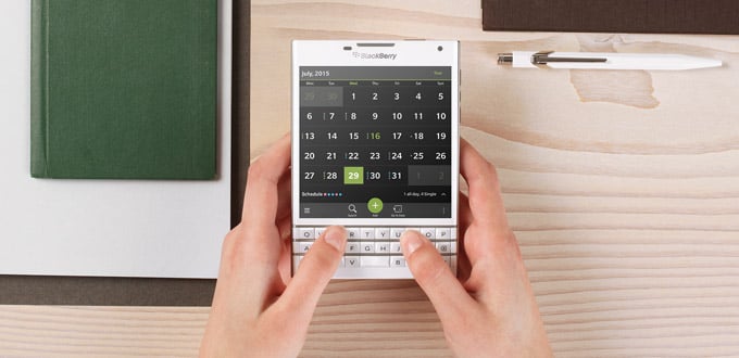 White BlackBerry Passport