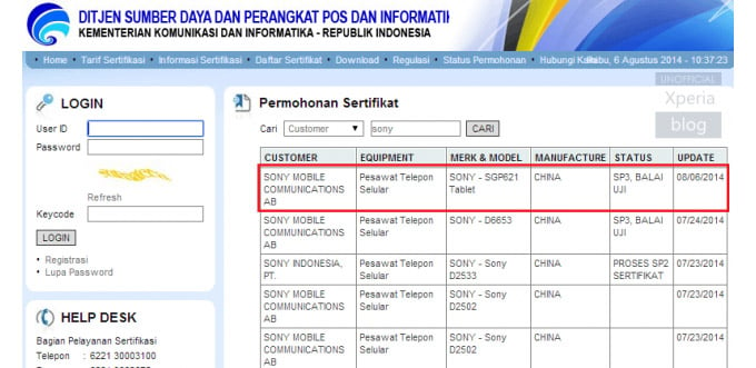 Sony Xperia Tablet Z3 coming soon?