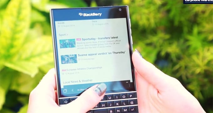 BlackBerry Passport keyboard