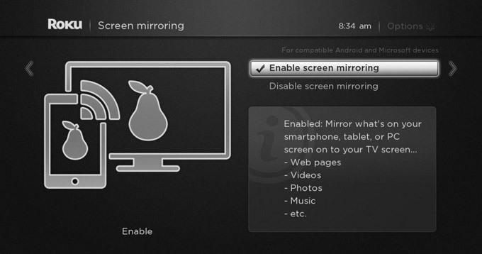 Roku Screen Mirroring
