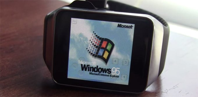 Windows 95 running on Android Wear